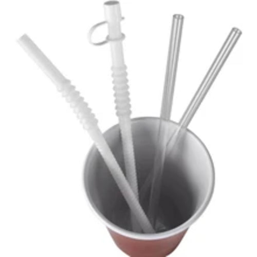 Red Cup Living Straw for 18-Ounce Cup, Set of 4